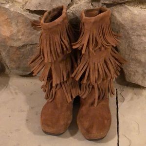 Minnetonka suede boots